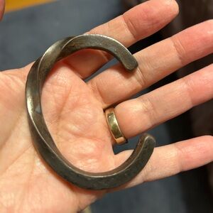 unisex Rustic Bronze or Iron Cuff Bracelet, fits 6-6.5 size wrist.